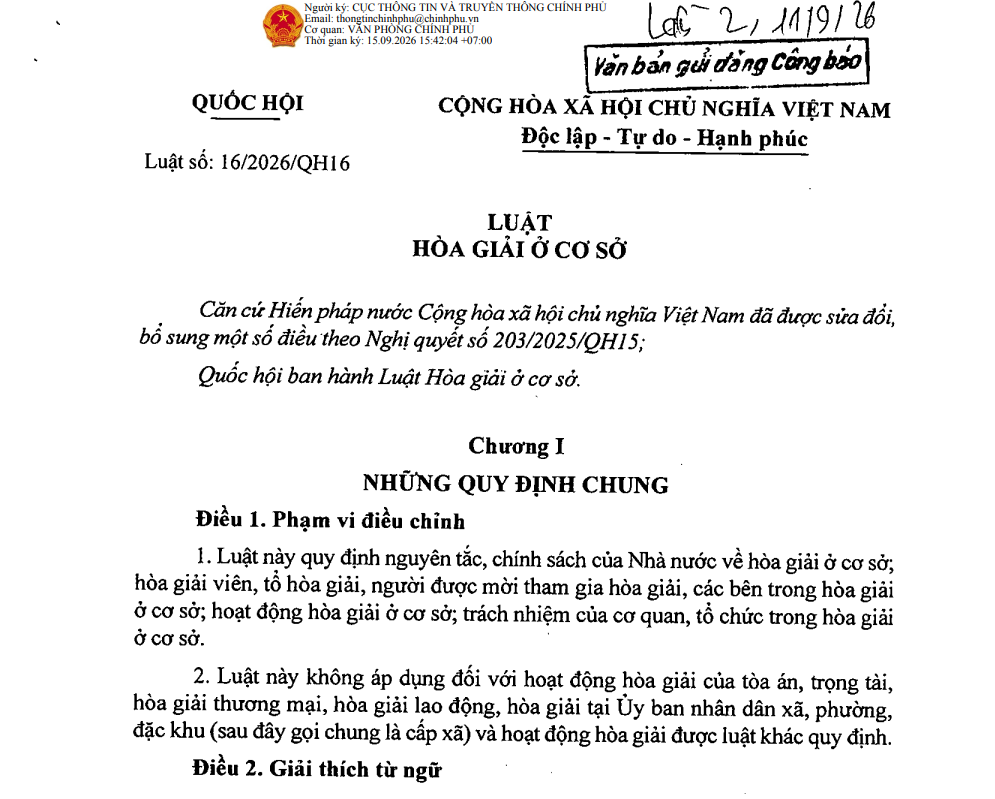 Một số quy định bầu hòa giải viên, chỉ định hòa giải viên, công nhận hòa giải viên, thôi làm hòa giải viên, thôi làm Tổ trưởng tổ hòa giải