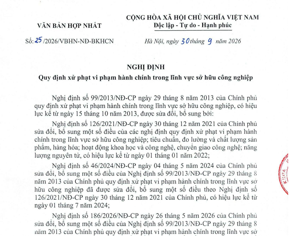 Triển khai thực hiện Văn bản hợp nhất số 25/2026/VBHN-BKHCN ngày 30/9/2026