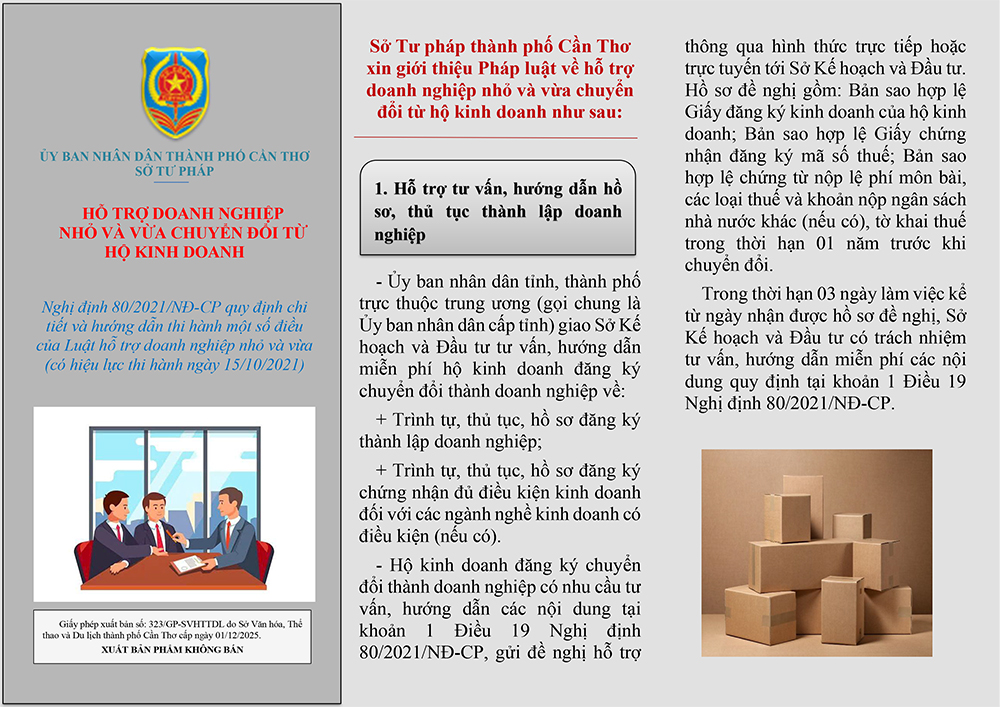 HỖ TRỢ DOANH NGHIỆP NHỎ VÀ VỪA CHUYỂN ĐỔI TỪ HỘ KINH DOANH