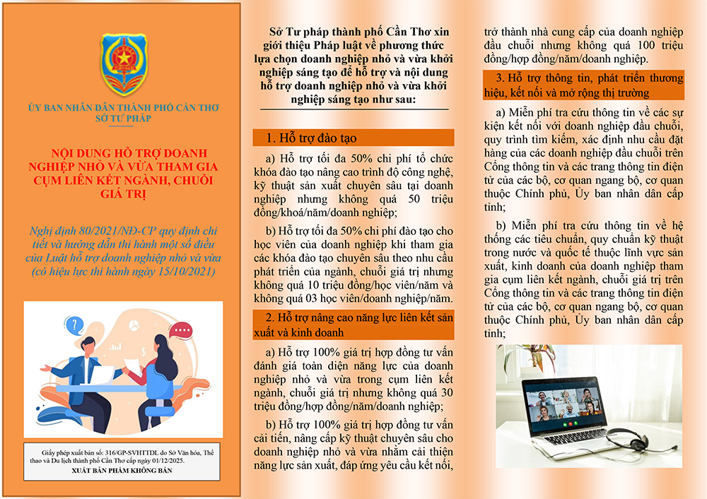 NỘI DUNG HỖ TRỢ DOANH NGHIỆP NHỎ VÀ VỪA THAM GIA CỤM LIÊN KẾT NGÀNH, CHUỖI GIÁ TRỊ