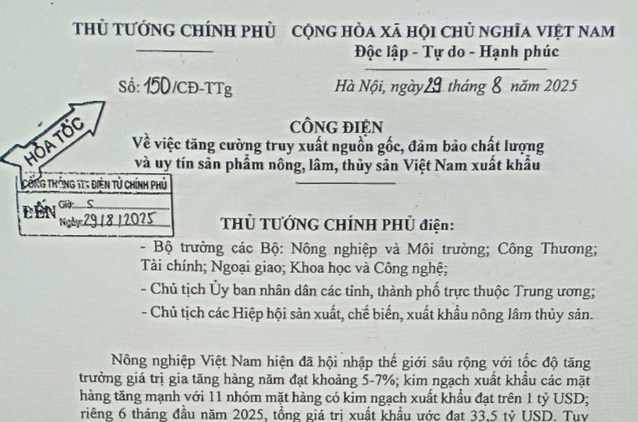 TRUY XUẤT NGUỒN GỐC, ĐẢM BẢO CHẤT LƯỢNG VÀ UY TÍN SẢN PHẨM NÔNG, LÂM, THỦY SẢN VIỆT NAM XUẤT KHẨU