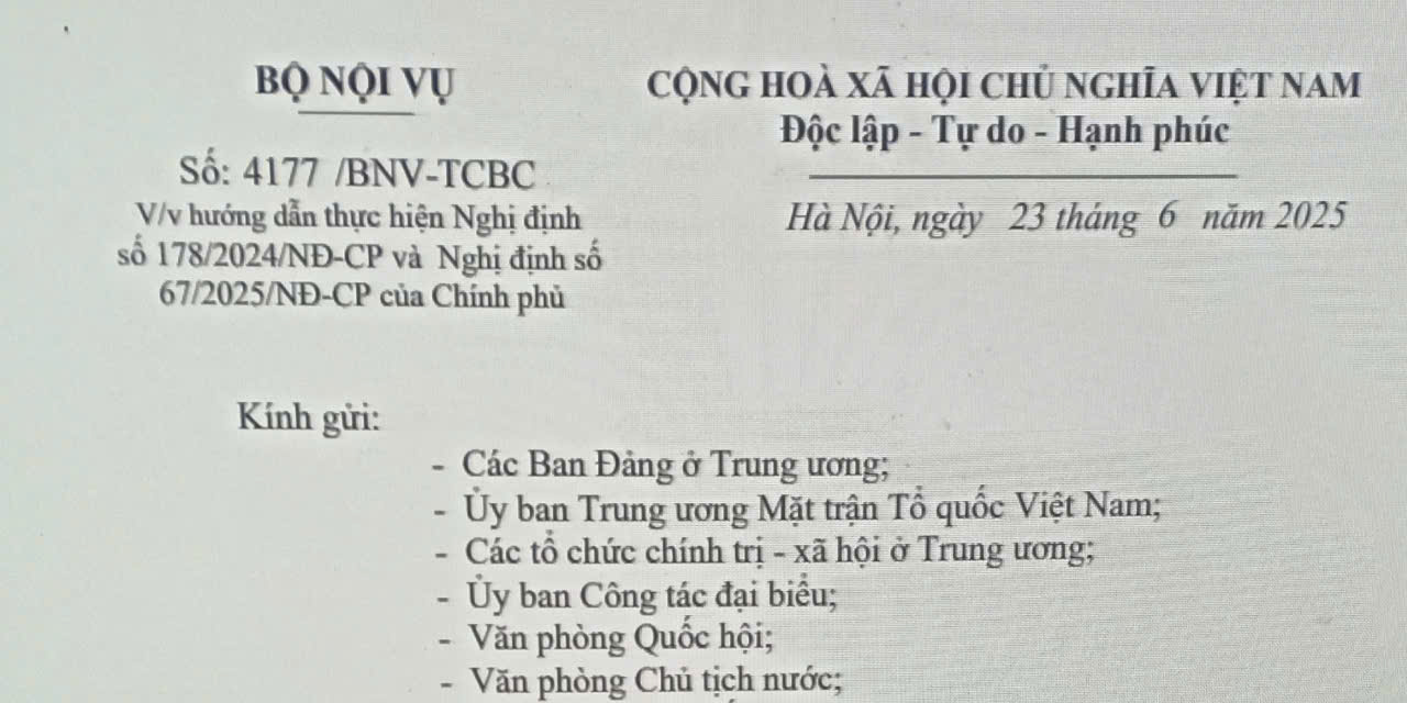 Hướng dẫn thực hiện Nghị định 178/2024/NĐ-CP và Nghị định 67/2025/NĐ-CP của Chính phủ