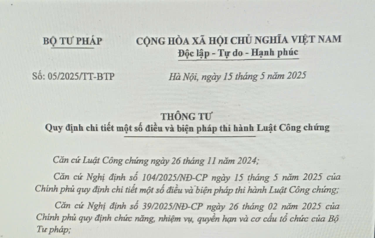 Mẫu thẻ công chứng viên mới áp dụng từ ngày 01/7/2025