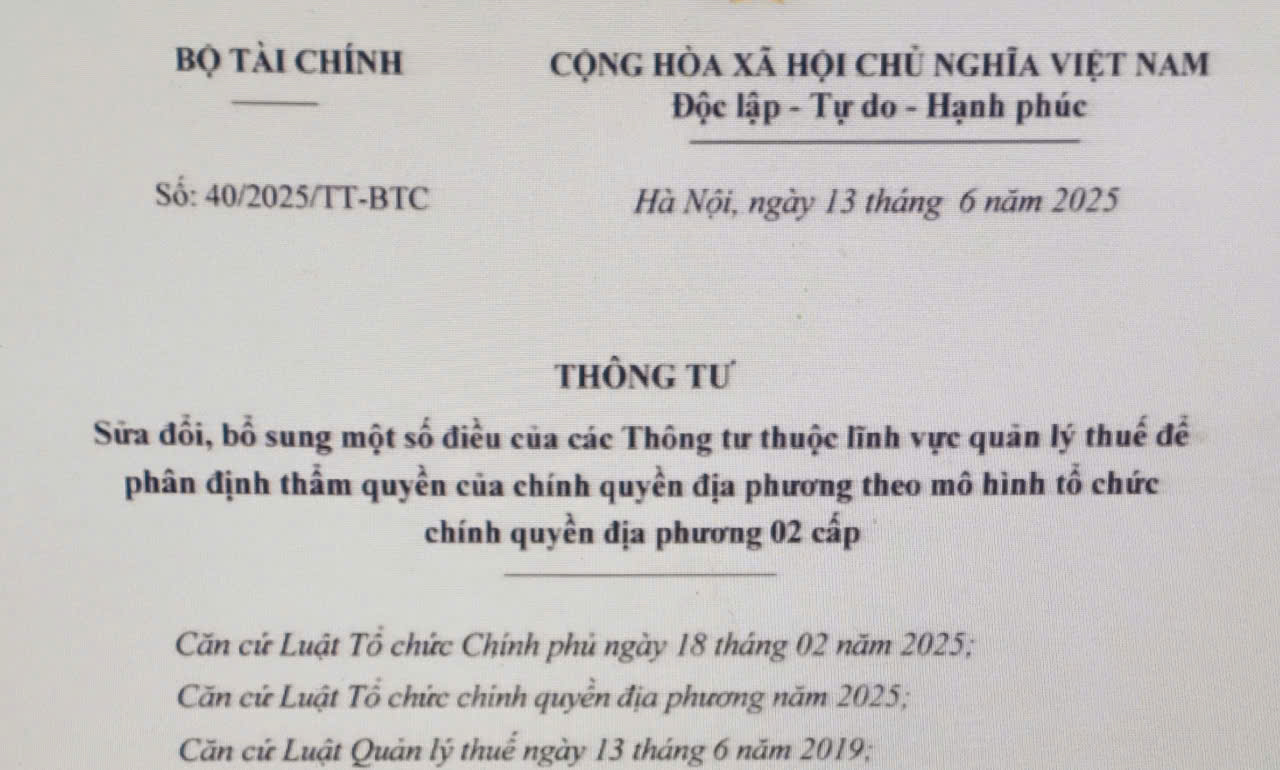 Sửa đổi 11 Thông tư lĩnh vực quản lý thuế 