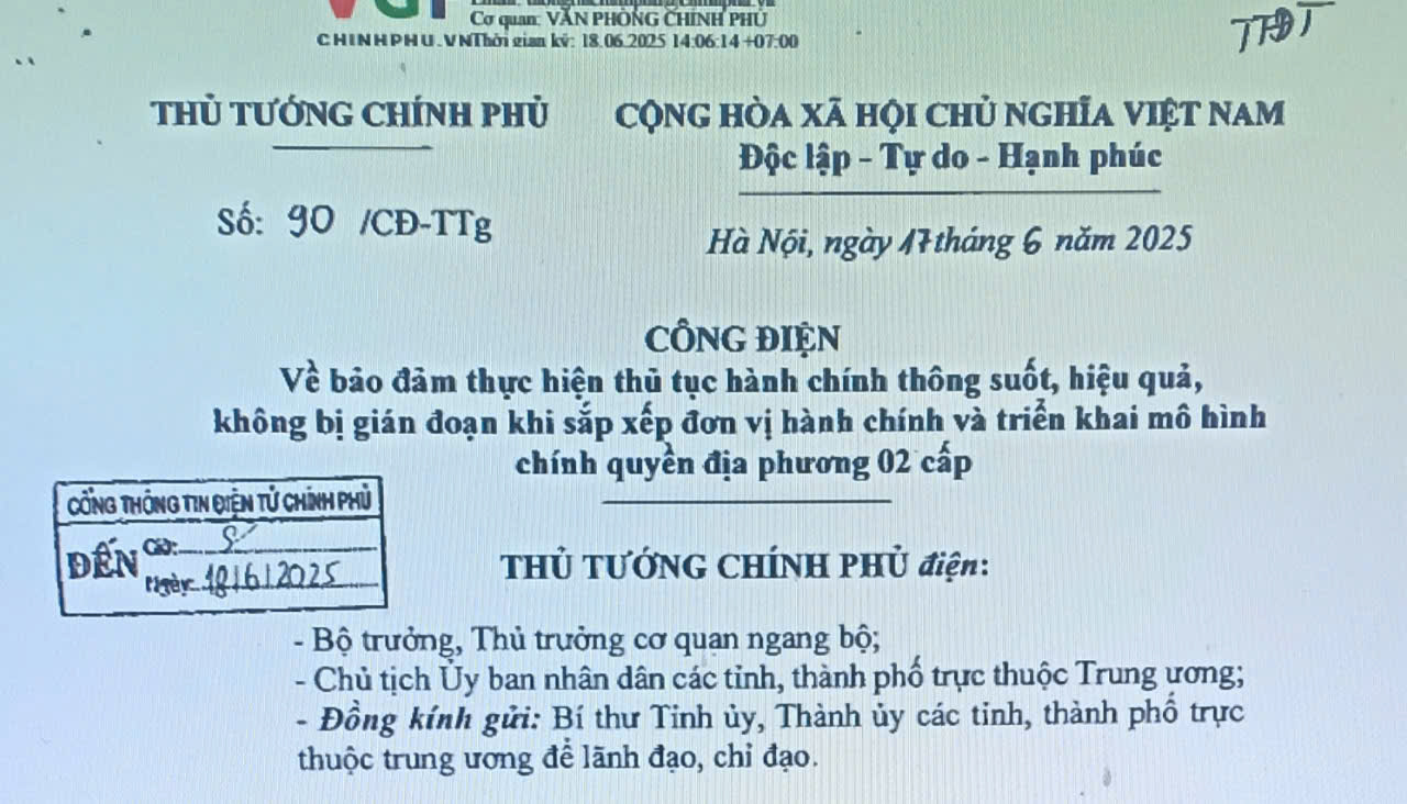 Thực hiện thủ tục hành chính không gián đoạn khi sắp xếp đơn vị hành chính