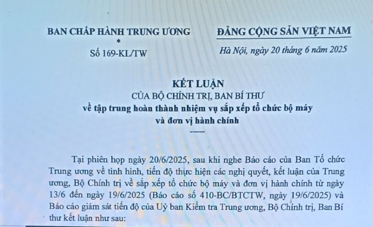 Tập trung hoàn thành nhiệm vụ sắp xếp tổ chức bộ máy và đơn vị hành chính