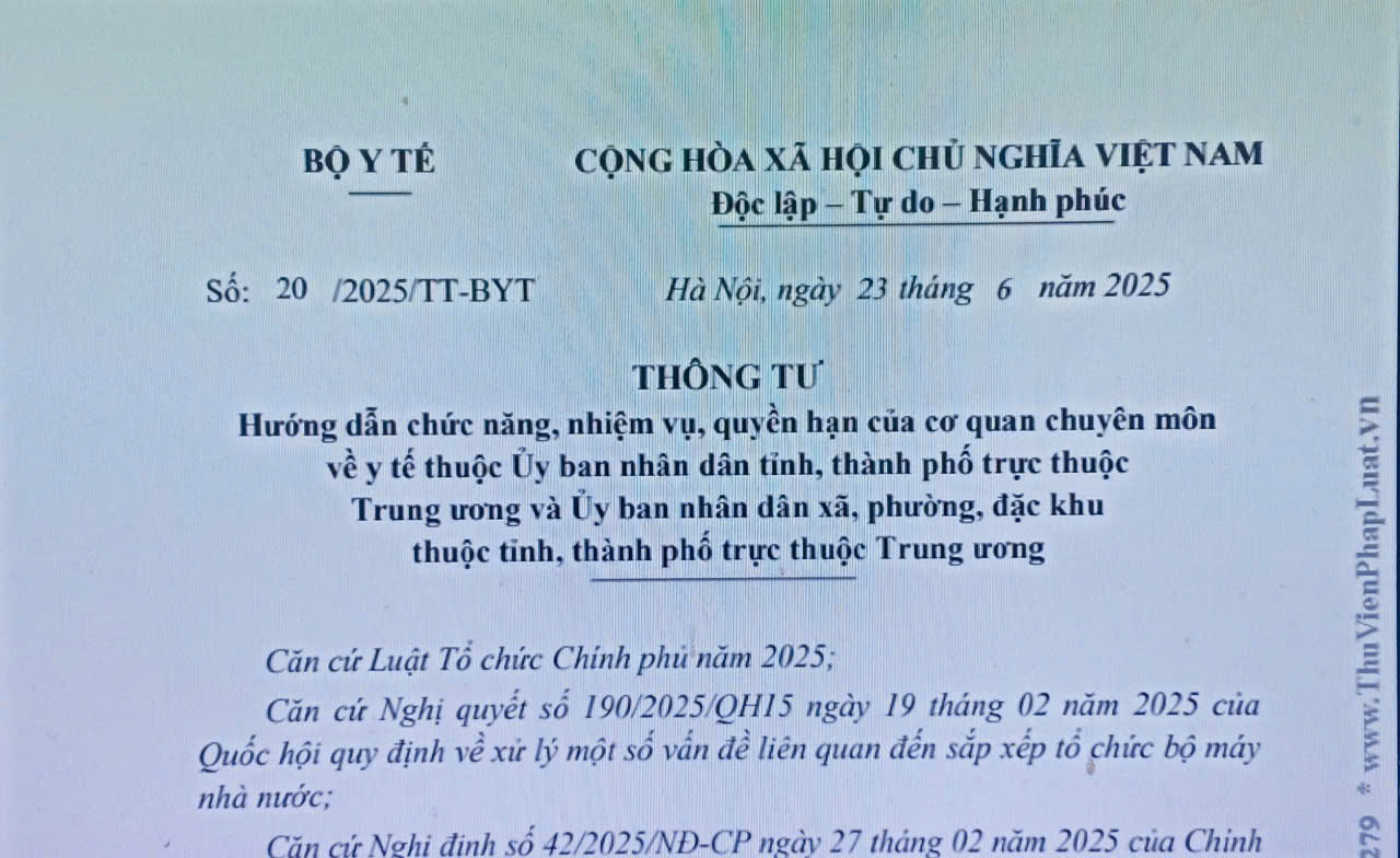 Hướng dẫn cơ quan chuyên môn về y tế thuộc UBND cấp tỉnh, xã