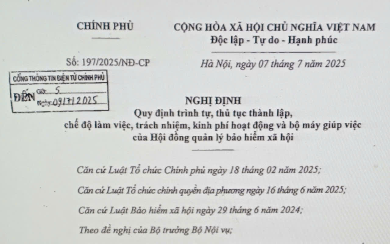 Trình tự, thủ tục thành lập, chế độ làm việc và kinh phí hoạt động của Hội đồng quản lý bảo hiểm xã hội