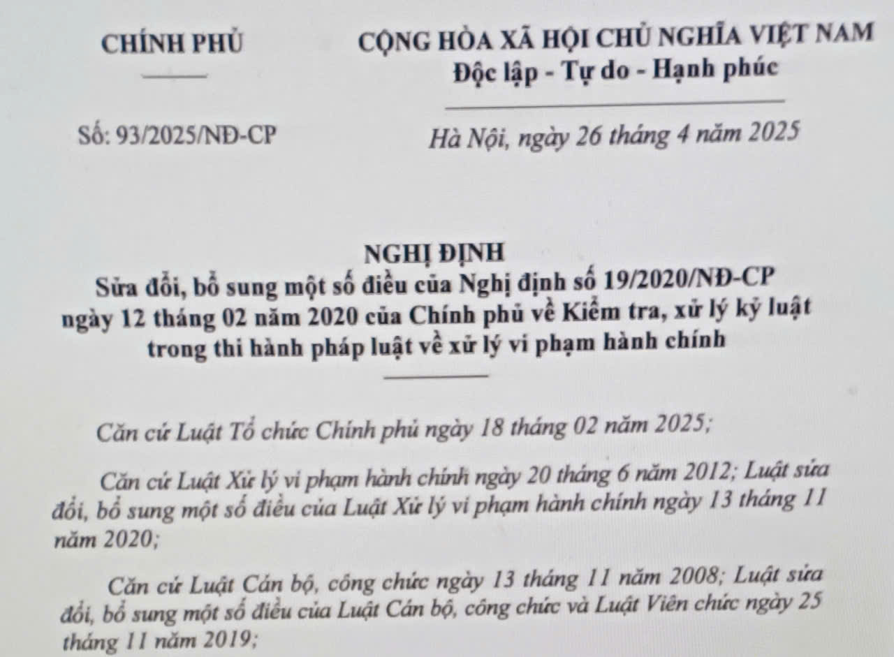 Sửa quy định kiểm tra, xử lý kỷ luật trong thi hành pháp luật về xử lý VPHC