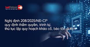 Quy định thẩm quyền, trình tự, thủ tục, hồ sơ lập, thẩm định, phê duyệt quy hoạch khảo cổ, bảo tồn di tích chi tiết
