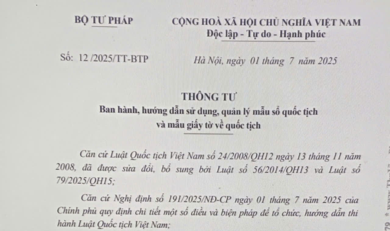 Nguyên tắc sử dụng sổ quốc tịch và sử dụng mẫu giấy tờ về quốc tịch
