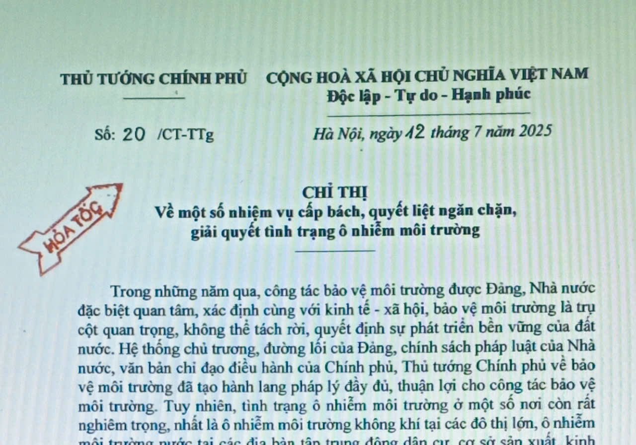 Một số nhiệm vụ cấp bách, quyết liệt ngăn chặn, giải quyết tình trạng ô nhiễm môi trường