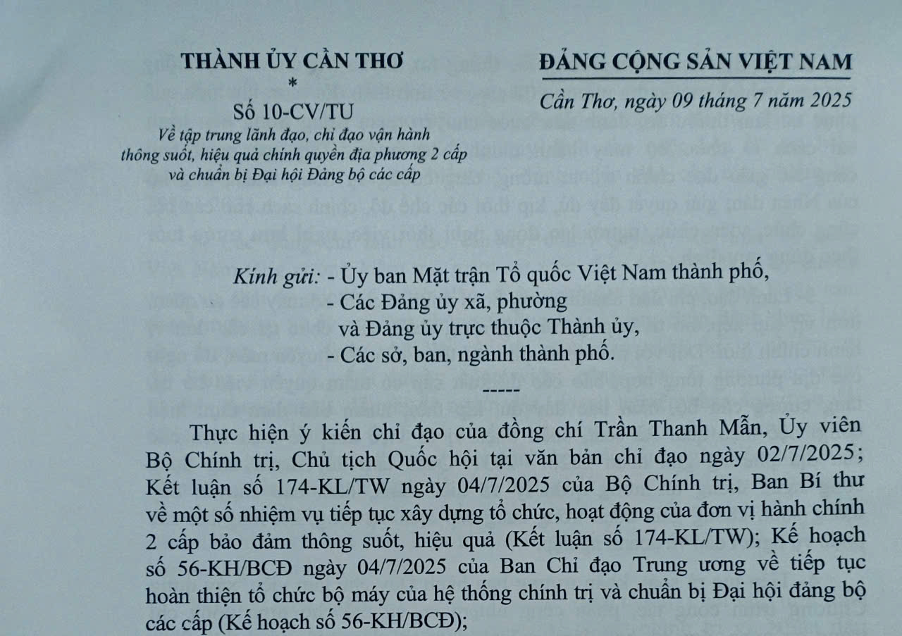 Tập trung lãnh đạo, chỉ đạo vận hành thông suốt, hiệu quả chính quyền địa phương 2 cấp và chuẩn bị Đại hội Đảng bộ các cấp