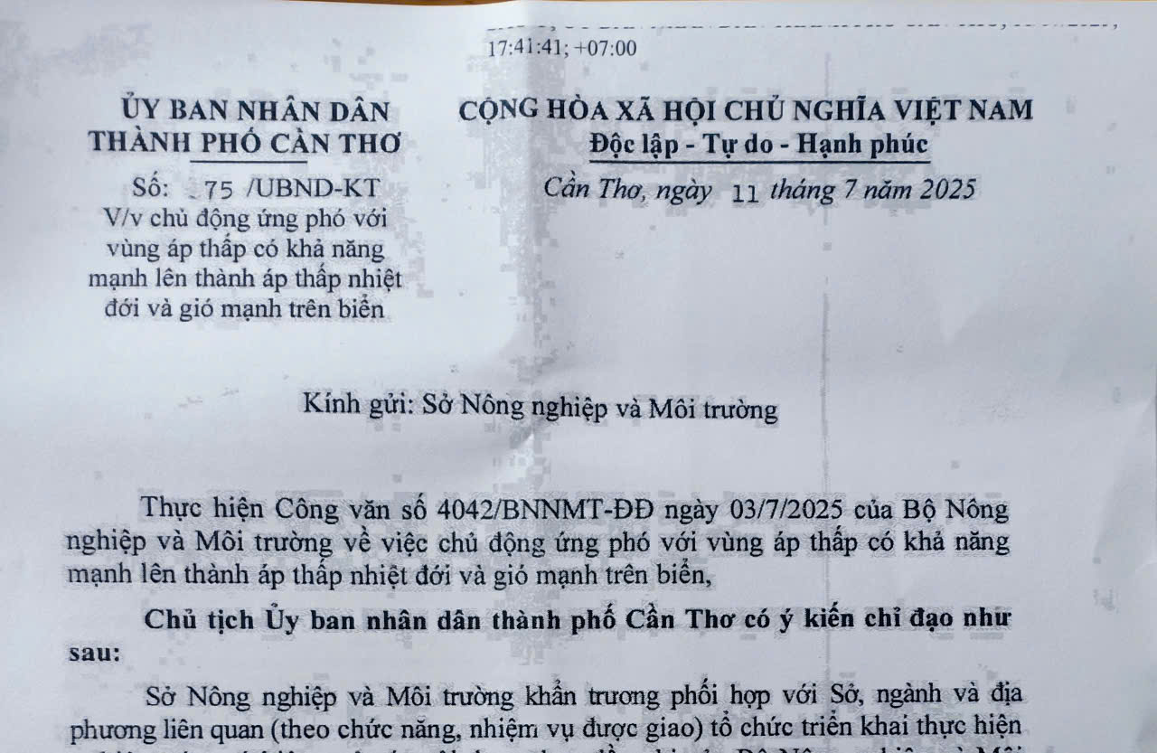 Chủ động ứng phó với vùng áp thấp có khả năng mạnh lên thành áp thấp nhiệt đới và gió mạnh trên biển