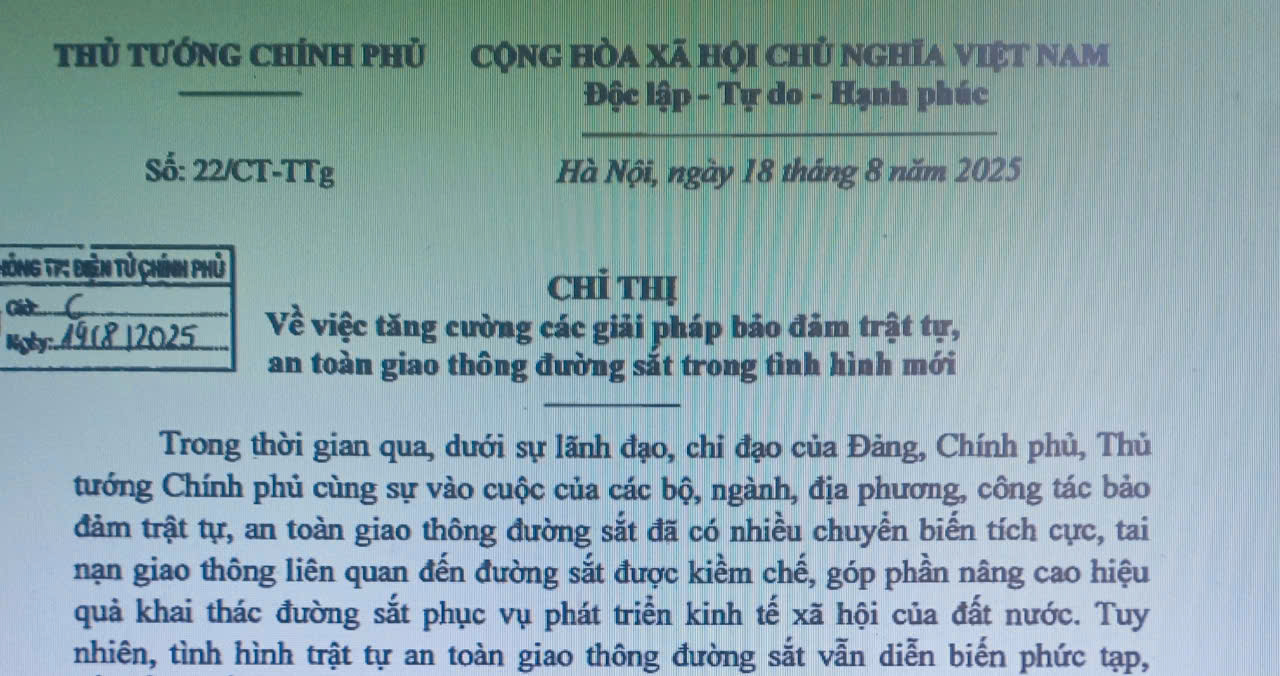 Tăng cường các giải pháp bảo đảm trật tự, an toàn giao thông đường sắt trong tình hình mới