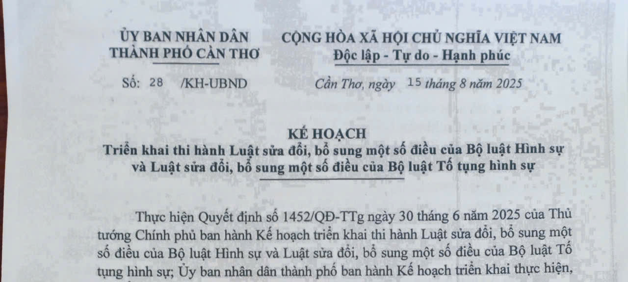 Triển khai thi hành Luật sửa đổi, bổ sung một số điều của Bộ luật Hình sự và Luật sửa đổi, bổ sung một số điều của Bộ luật Tố tụng hình sự