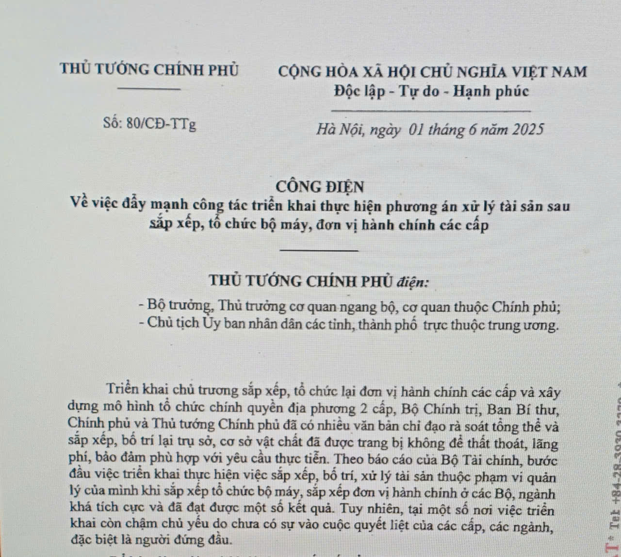 Đẩy mạnh công tác xử lý tài sản sau sắp xếp, tổ chức bộ máy, đơn vị hành chính các cấp