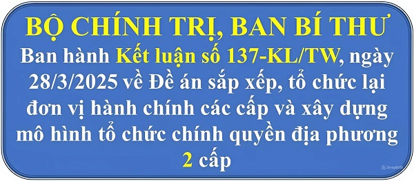 Tuyên truyền thực hiện Kết luận số 137-KL/TW ngày 28/3/2025 của Bộ Chính trị