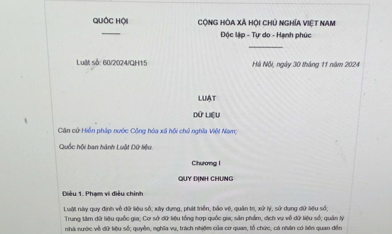 Luật Dữ liệu năm 2024