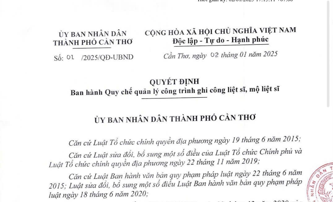 Quy chế Quản lý công trình ghi công liệt sĩ, mộ liệt sĩ