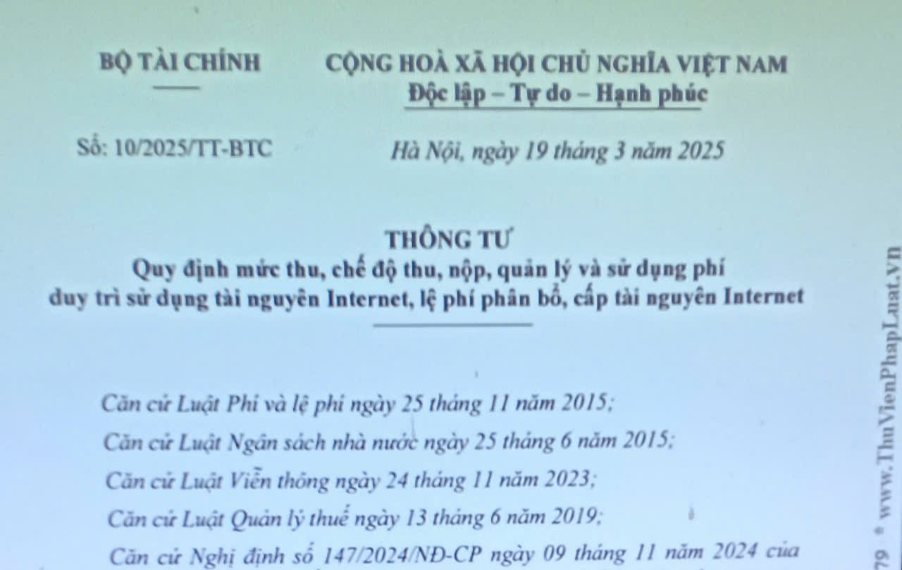 Mức thu phí duy trì sử dụng tên miền quốc gia .vn