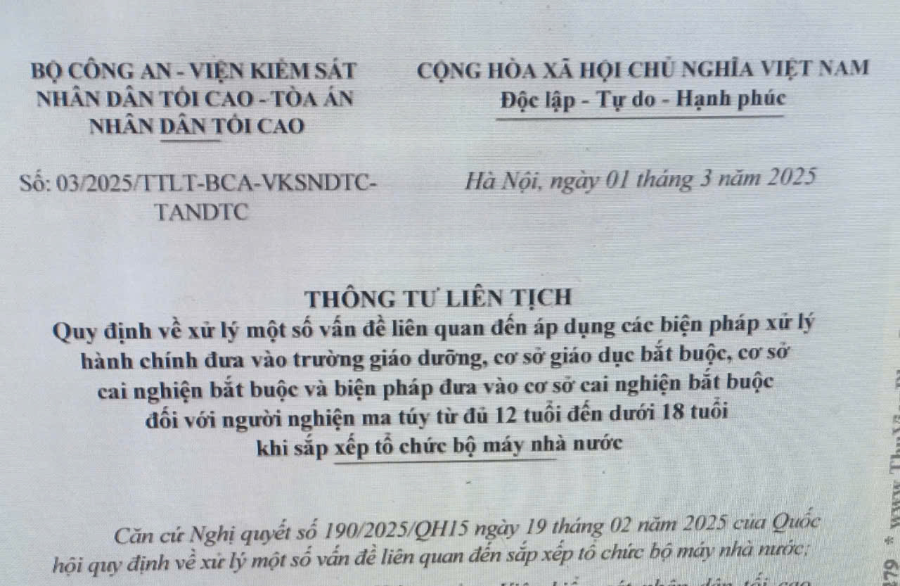 Thủ tục đưa người vào cơ sở cai nghiện khi bỏ Công an cấp huyện