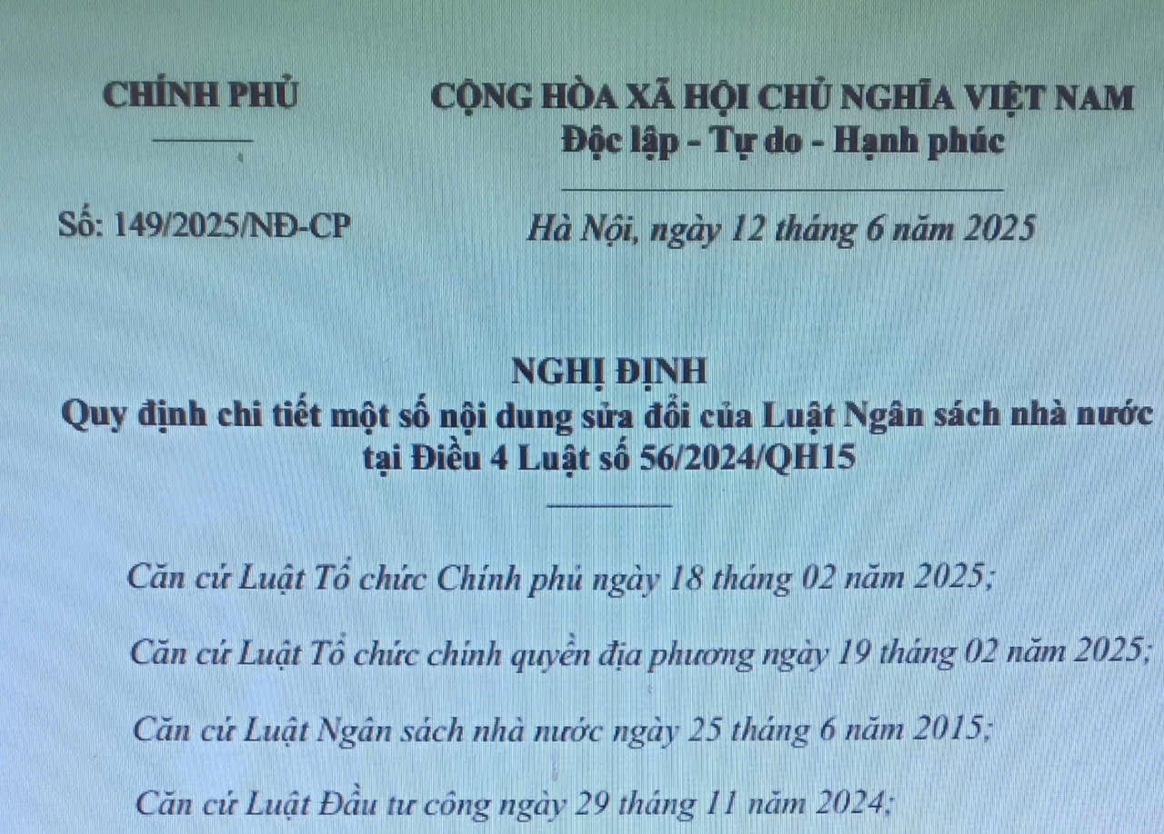 Một số nội dung sửa đổi của Luật Ngân sách nhà nước 