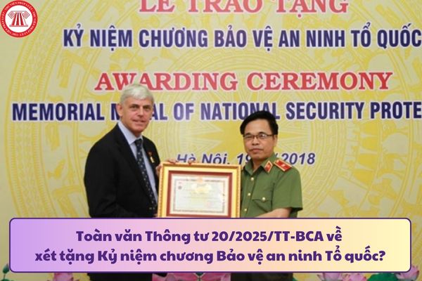 Hướng dẫn xét tặng Kỷ niệm chương trong phong trào toàn dân bảo vệ an ninh Tổ quốc