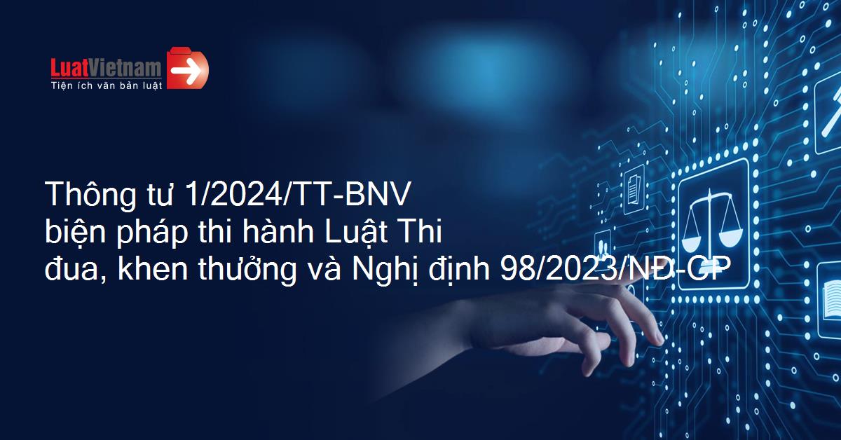 Thông tư số 01/2024/TT-BNV của Bộ Nội vụ