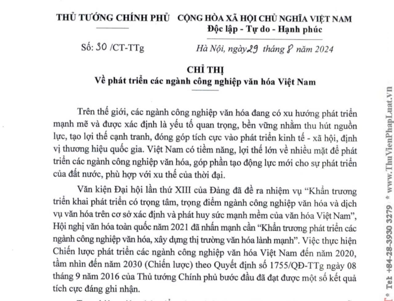 Phát triển các ngành công nghiệp văn hóa Việt Nam