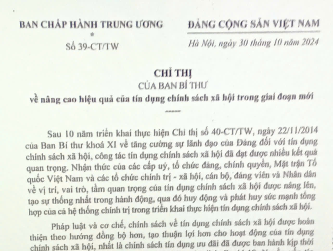 Nâng cao hiệu quả của tín dụng chính sách xã hội trong giai đoạn mới