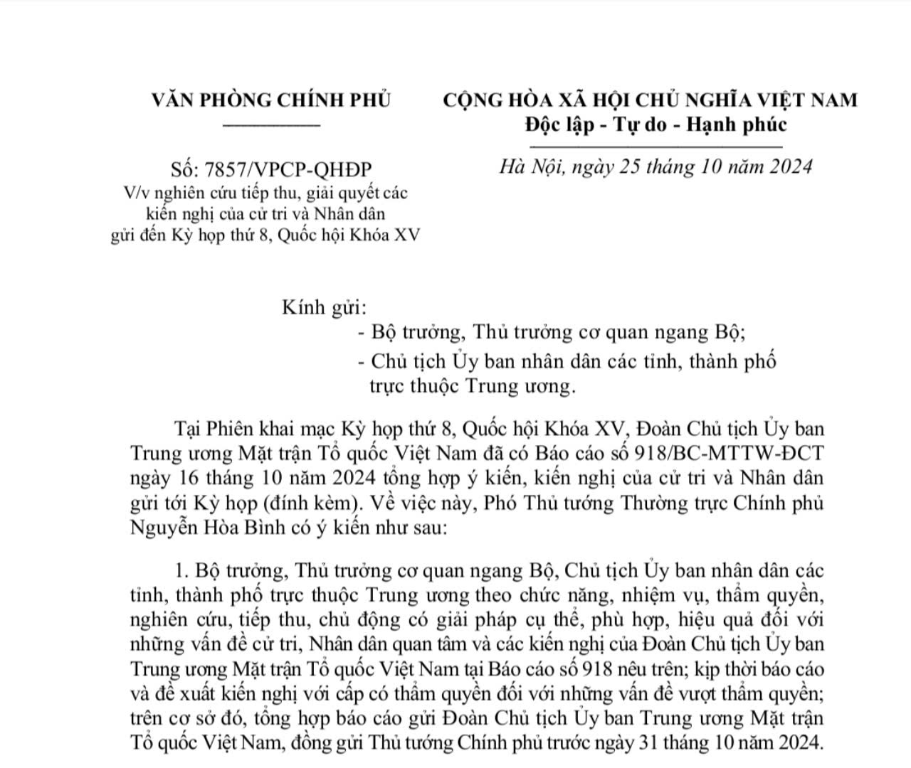 Tuyên truyền các nội dung tại báo cáo 918