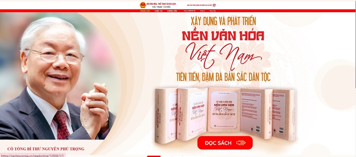 Triển khai Cuộc thi trực tuyến toàn quốc tìm hiểu nội dung cuốn sách“Xây dựng và phát triển nền văn hóa Việt Nam tiên tiến, đậm đà bản sắc dân tộc” của cố Tổng Bí thư Nguyễn Phú Trọng