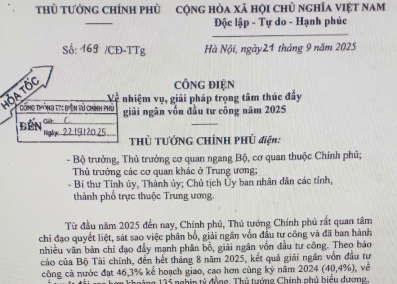 Nhiệm vụ, giải pháp trọng tâm thúc đẩy giải ngân vốn đầu tư công năm 2025