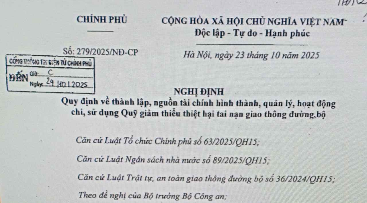 Thành lập Quỹ giảm thiểu thiệt hại tai nạn giao thông đường bộ