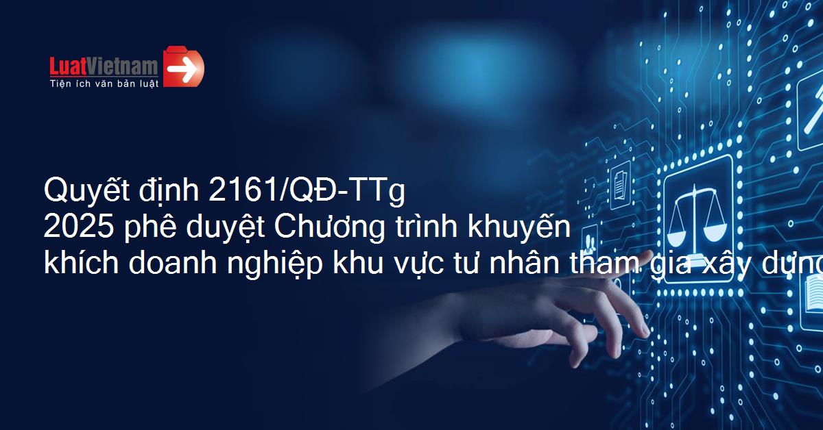 Triển khai thực hiện Quyết định số 2161/QĐ-TTg ngày 29 tháng 9 năm 2025 của Thủ tướng Chính phủ