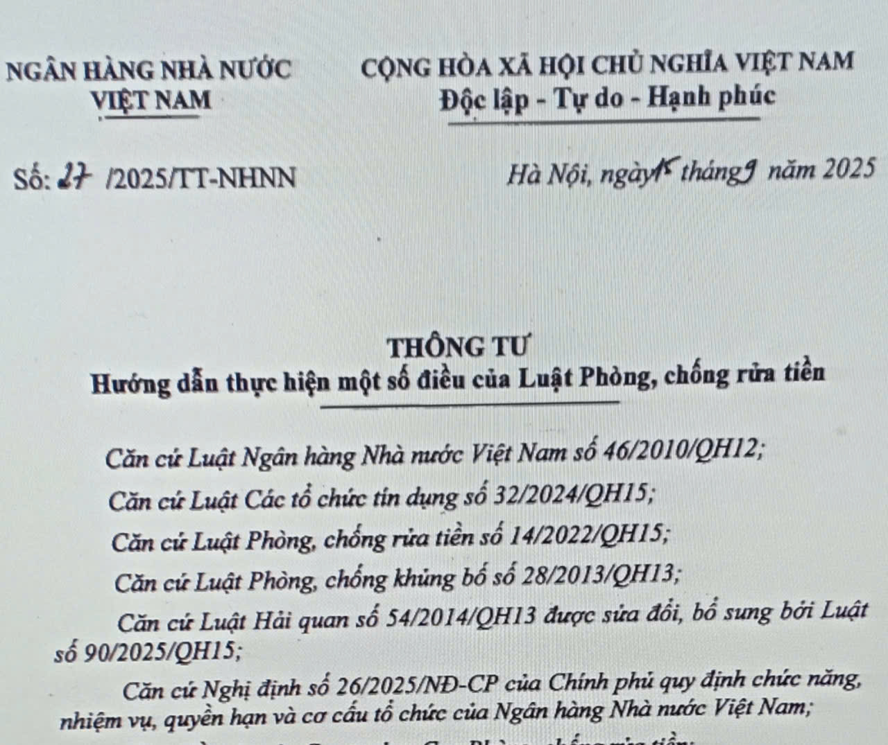 Quy đình về giao dịch chuyển tiền điện tử