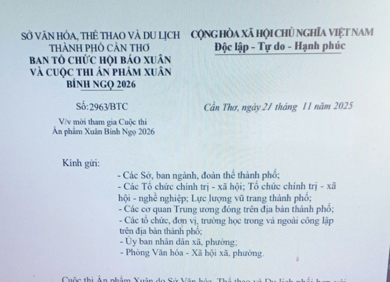 Cuộc thi Ấn phẩm Xuân Bính Ngọ 2026
