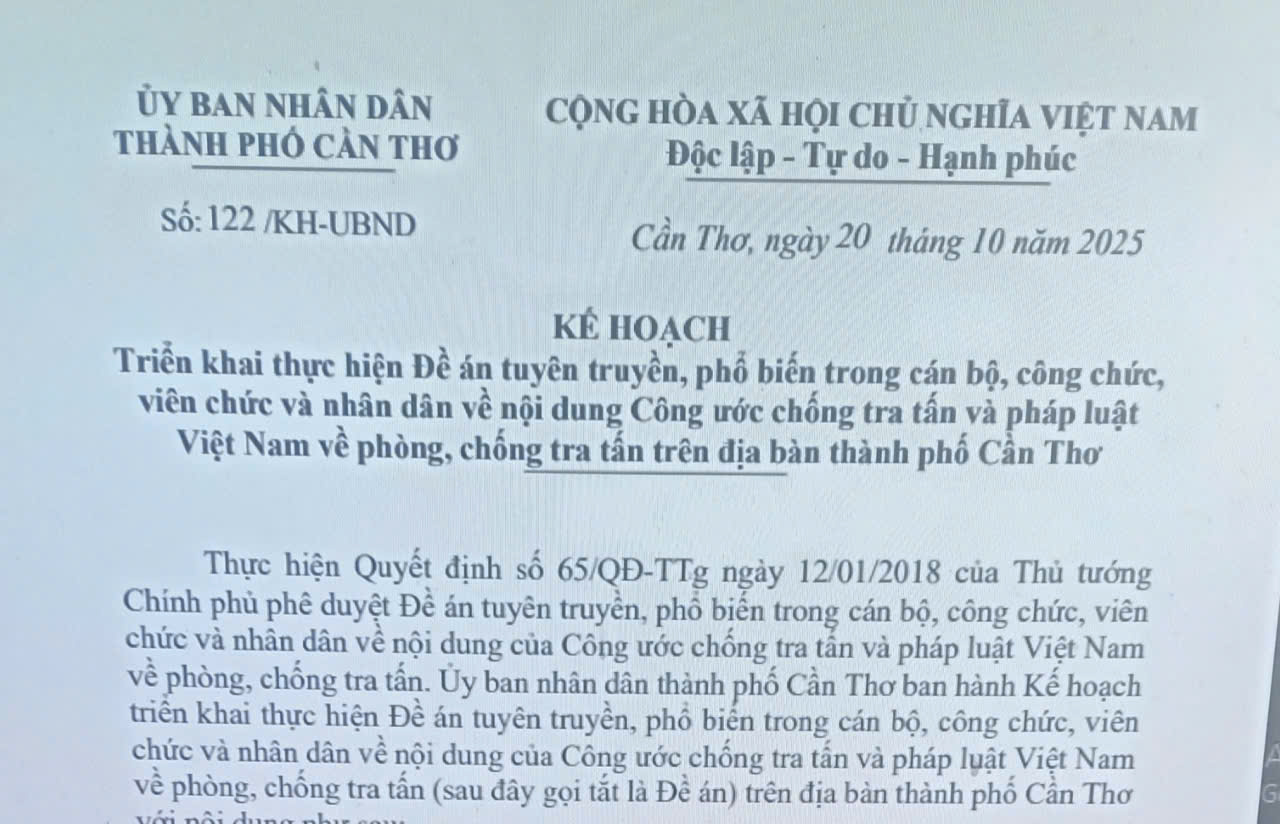 Triển khai thực hiện Đề án tuyên truyền, phổ biến trong cán bộ, công chức, viên chức và nhân dân về nội dung của Công ước chống tra tấn và pháp luật Việt Nam về phòng, chống tra tấn