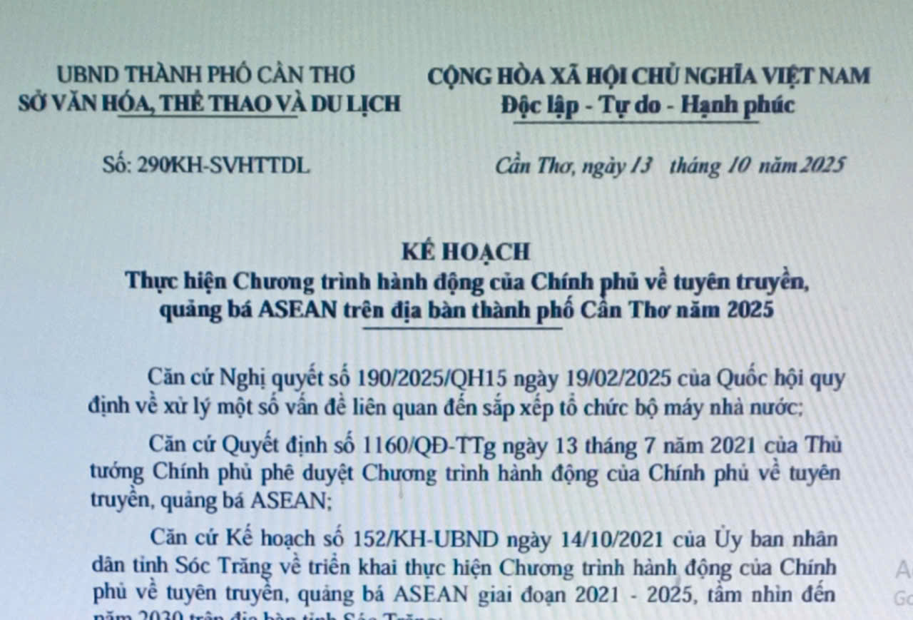 Tuyên truyền, quảng bá ASEAN trên địa bàn thành phố Cần Thơ năm 2025