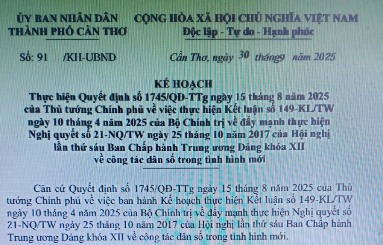 Công tác dân số trong tình hình mới