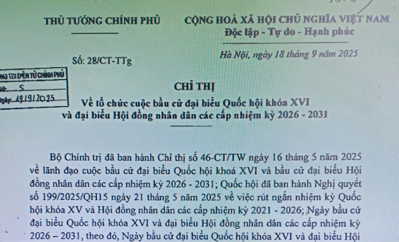 Bầu cử đại biểu Quốc hội khóa XVI và đại biểu Hội đồng nhân dân các cấp nhiệm kỳ 2026 - 2031