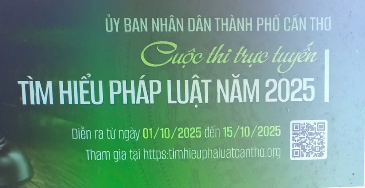 Cần Thơ phát động tham gia Cuộc thi trực tuyến “Tìm hiểu pháp luật năm 2025”