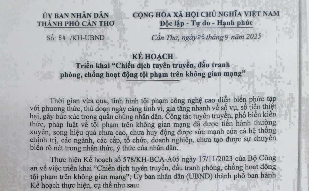 Triển khai “Chiến dịch tuyên truyền, đấu tranh phòng, chống hoạt động tội phạm trên không gian mạng”