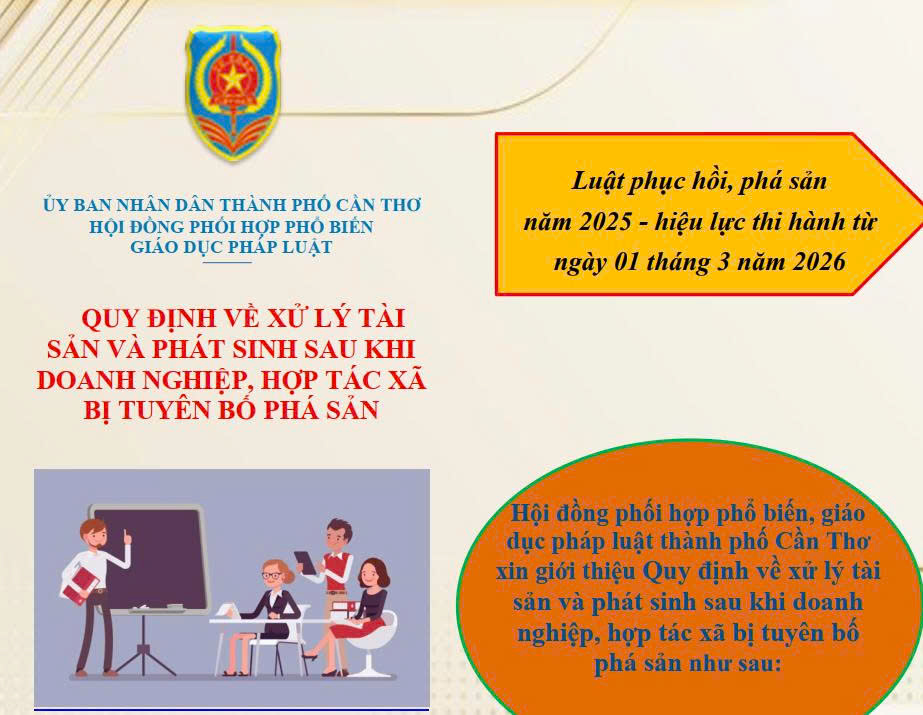 Quy định về xử lý tài sản và phát sinh sau khi doanh nghiệp, hợp tác xã bị tuyên bố phá sản