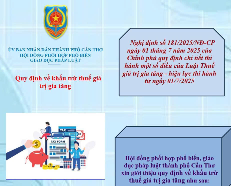 Quy định về khấu trừ thuế giá trị gia tăng