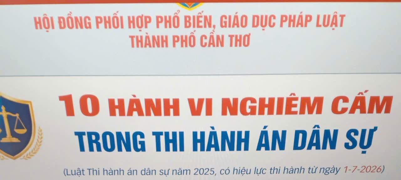 [INFOGRAPHICS] 10 hành vi nghiêm cấm trong thi hành án dân sự