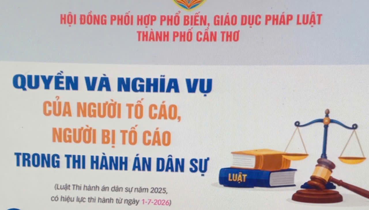 [INFOGRAPHICS] Quyền và nghĩa vụ của người tố cáo, người bị tố cáo trong thi hành án dân sự