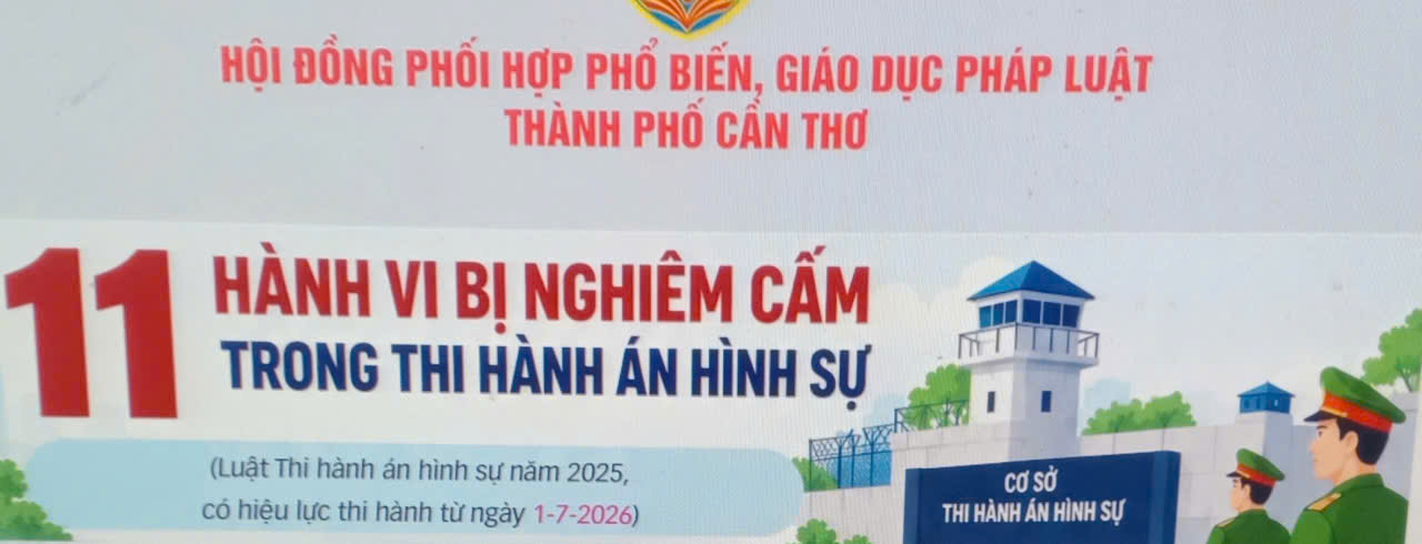 [INFOGRAPHICS] 11 hành vi bị nghiêm cấm trong thi hành án hình sự