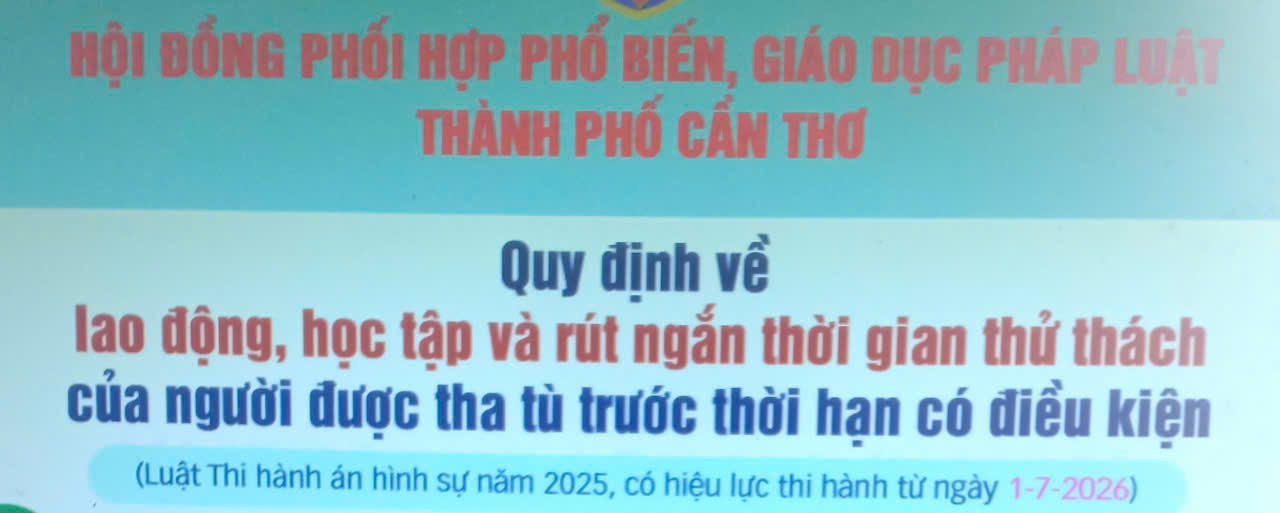 [INFOGRAPHICS] Quy định về lao động, học tập và rút ngắn thời gian thử thách của người được tha tù trước thời hạn có điều kiện